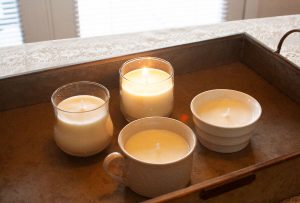 DIY hand poured soy wax candles