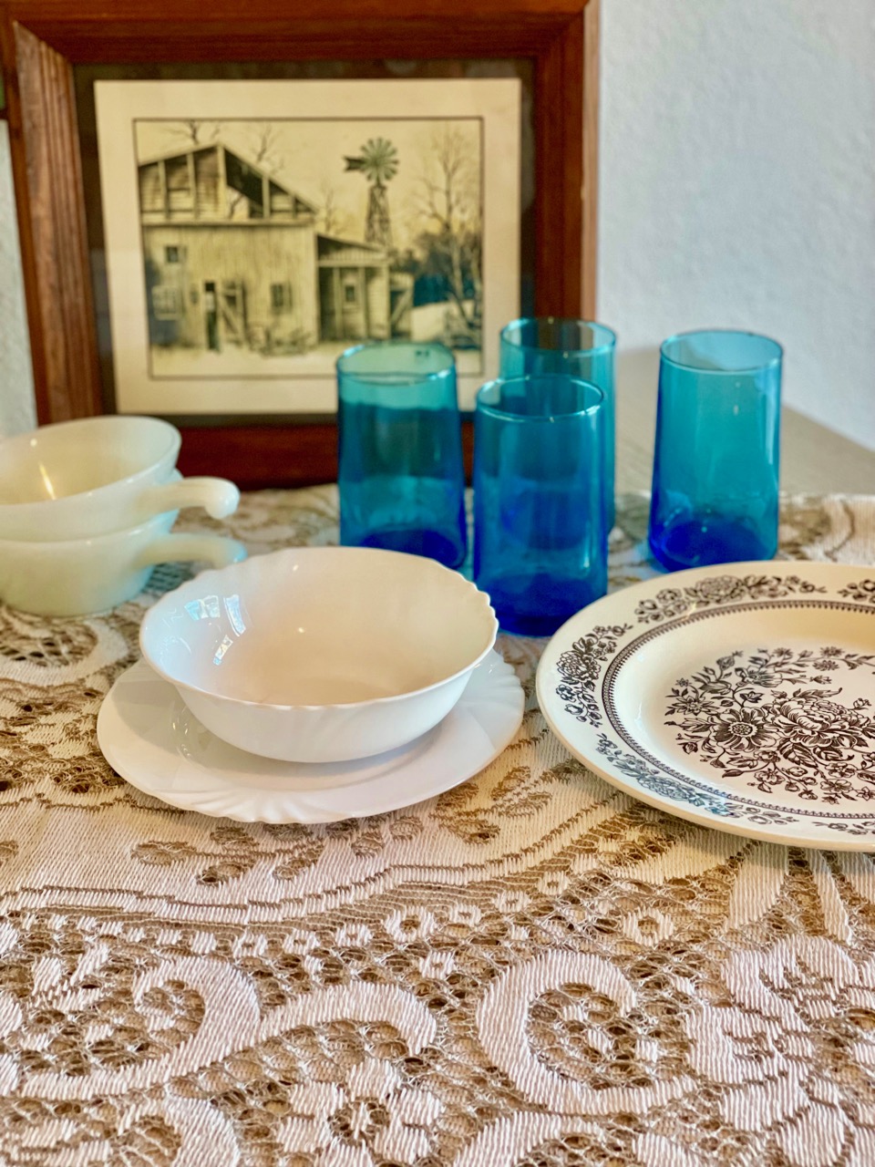 a grouping of thrifted vintage finds