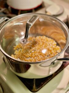 corn kernels in a pot 
