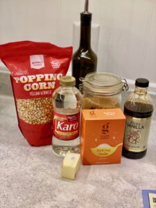 ingredients needed for homemade caramel corn