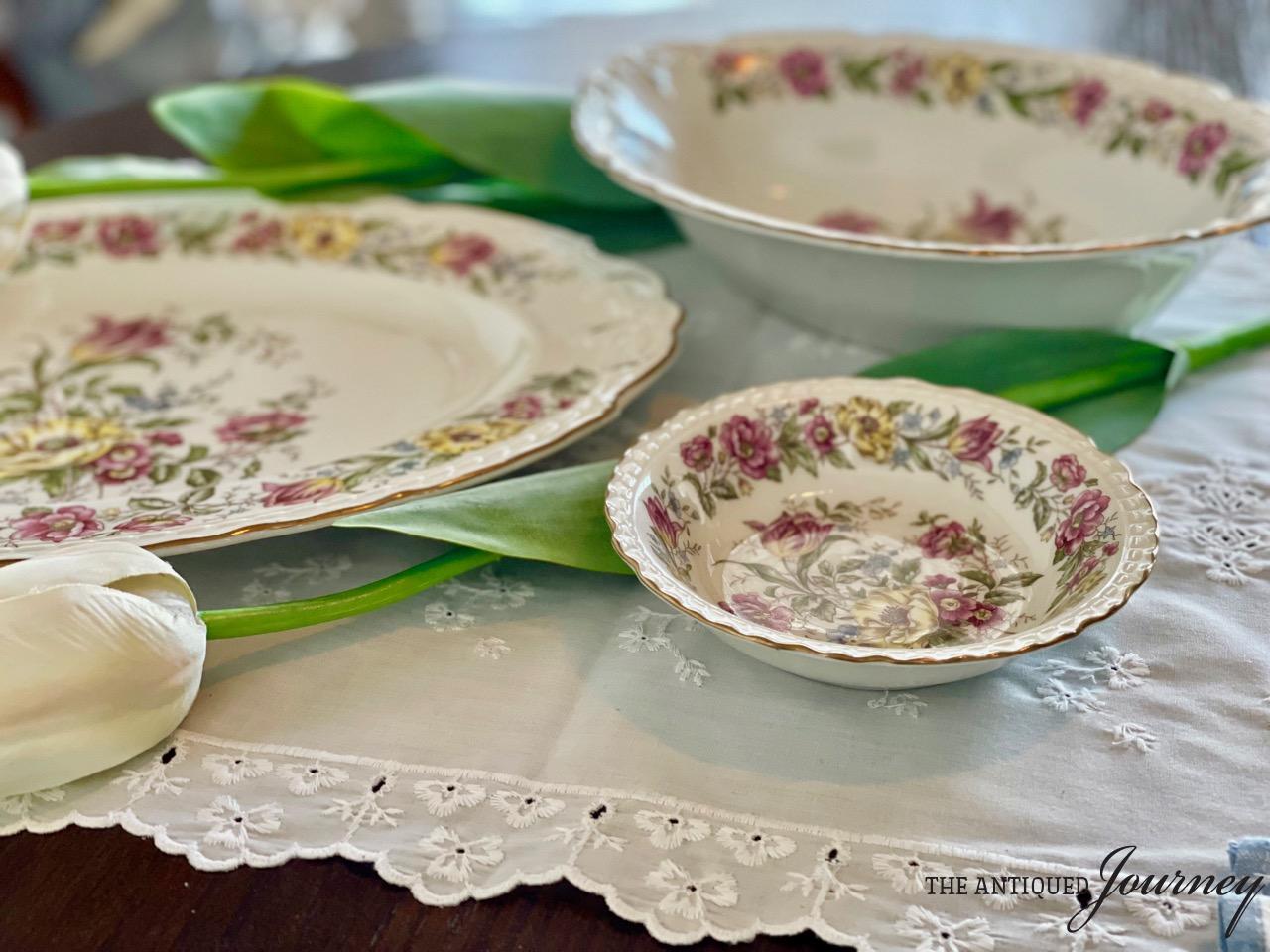 Vintage Spring Decor Ideas from the Thrift Store - The Antiqued Journey