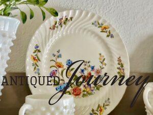 a vintage floral plate