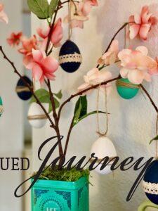 DIY Easter tree with egg ornaments