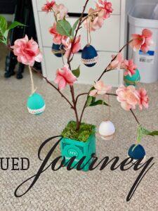 DIY Easter tree with egg ornaments
