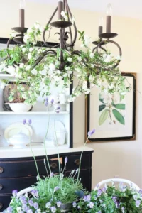 DIY for a flower chandelier