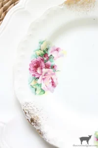 vintage plates for spring and summer from The Crowned Goat blog