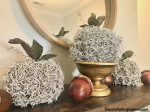 diy moss pumpkins from Decorative Inspirations