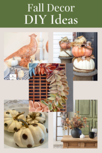 a collage of 5 fall diy projects