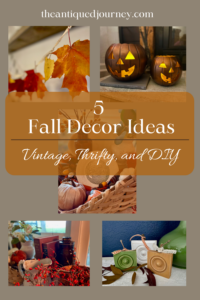 a collection of fall blog posts with vintage, thrifty, and DIY ideas