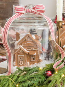 a snow globe gingerbread centerpiece from Midwest Life and Style