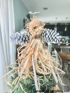 a natural tree topper angel from Decorative Inspirations