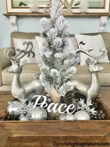 a winter tray with deer from Decorative Inspirations