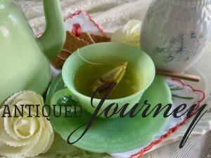 tea in a jadeite teacup