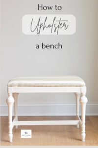 a graphic from Sky Lark House on how to upholster a bench