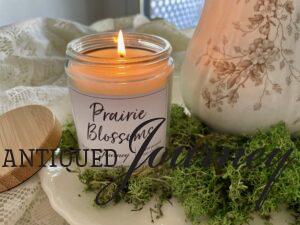 hand poured soy wax candles, Spring line, from The Antiqued Journey