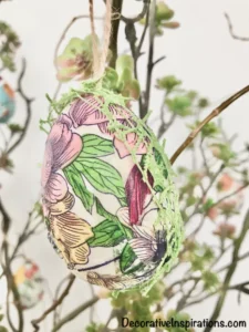 DIY decoupaged Easter eggs from Decorative Inspirations