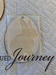 a second bunny stencil to make bunny ornaments 
