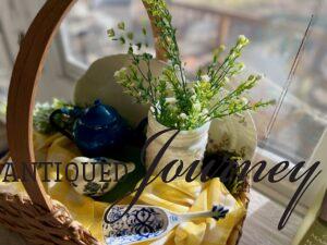 a decorative vintage basket for Spring