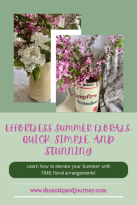 vintage tins with flowers for Summer