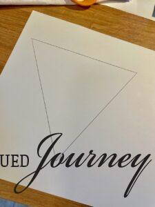 a triangle template for a bunting banner