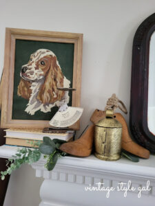 vintage style masculine mantel decor from Vintage Style Gal
