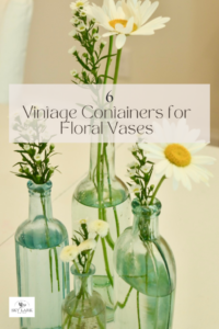 vintage containers for floral vases from Sky Lark House