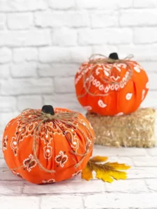 bandana pumpkin DIY from Creatively Beth