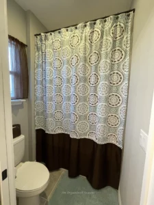 how to make a shower curtain longer from An Organized Season