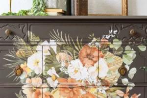 an antique dresser makeover from Lost and Found Decor