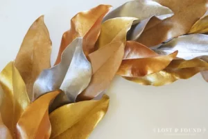 a metallic wreath DIY from Lost and Found Decor