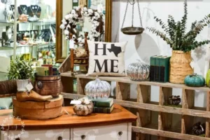 an antique booth display for Fall from Lost and Found Decor