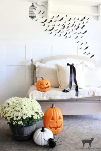 spooky season decor with bats from The Crowned Goat