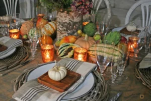 a Fall harvest tablescape from Master'pieces' of my Life