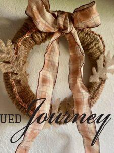 a DIY braided rope wreath for Fall 