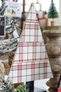 DIY plaid Christmas tree from Lost and Found Decor