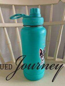 a large water bottle to bring thrifting