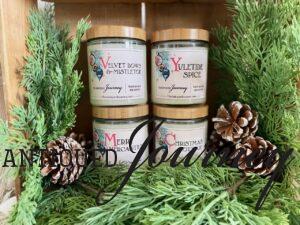 The Antiqued Journey Christmas candle collection