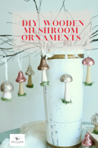 DIY Wooden Mushroom ornaments from Sky Lark House