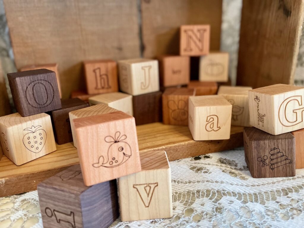 eco-friendly wooden blocks from Smiling Tree Toys