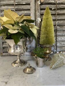 vintage silver for Christmas decorating