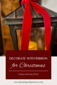 decorating with ribbon for Christmas