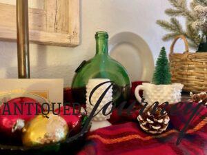 decorating with vintage Christmas glass 
