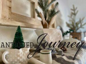 winter decor with vintage and thrifted items