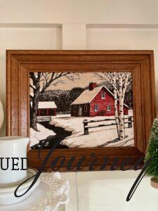 decorating for Winter: thrifted touches for vintage seasonal displays