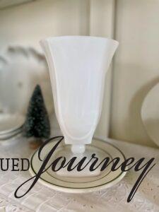 vintage milk glass vase