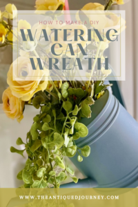 watering can wreath for Spring