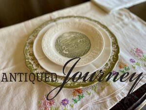 vintage plates for a Spring table setting