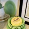 thrifted vintage jadeite styled for Easter decor